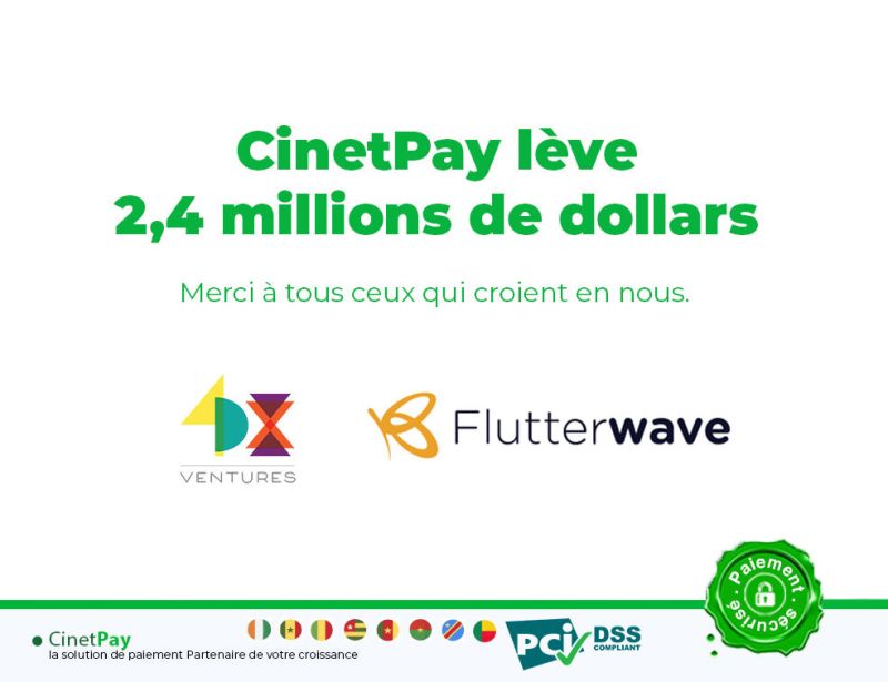 CinetPay lève 2,4 millions de dollars